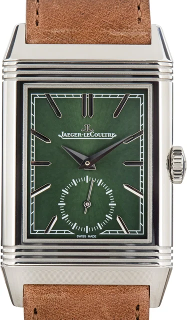 Jaeger-Lecoultre Reverso Tribute Monoface Small Seconds Ref Q397843J Green Dial kol saati