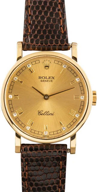 Rolex Cellini 5109 Champagne Diamond Dial kol saati