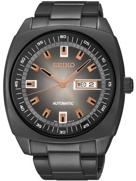 Seiko Recraft Series Automatic Watch with Black PVD 43.5mm Case and Bracelet #SNKM99 kol s