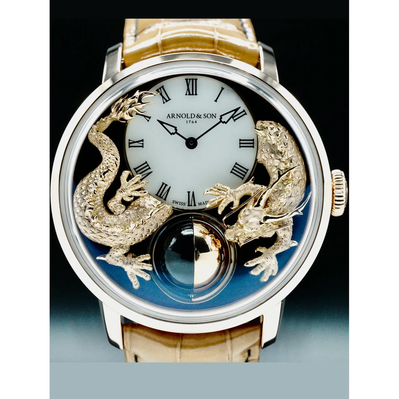 Arnold & Son Luna Magna Year of the Dragon Black 210000064461 kol saati