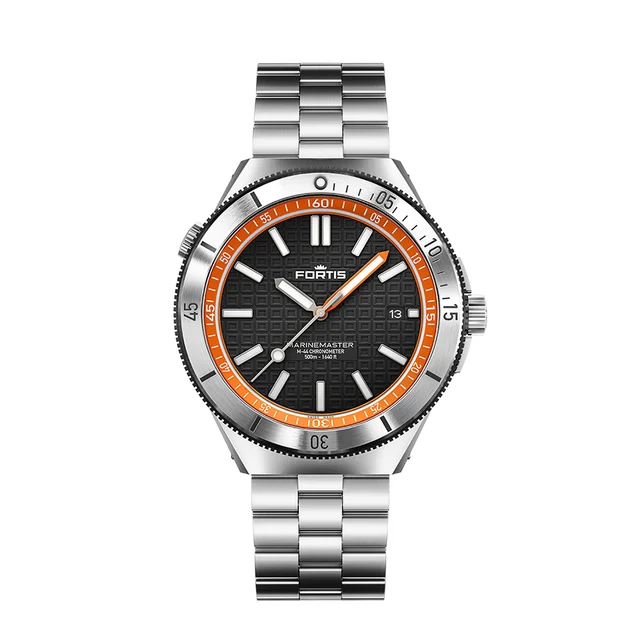 Fortis Marinemaster M-44 Amber Orange on Block bracelet Fortis • Marinemaster M-44 Amber O