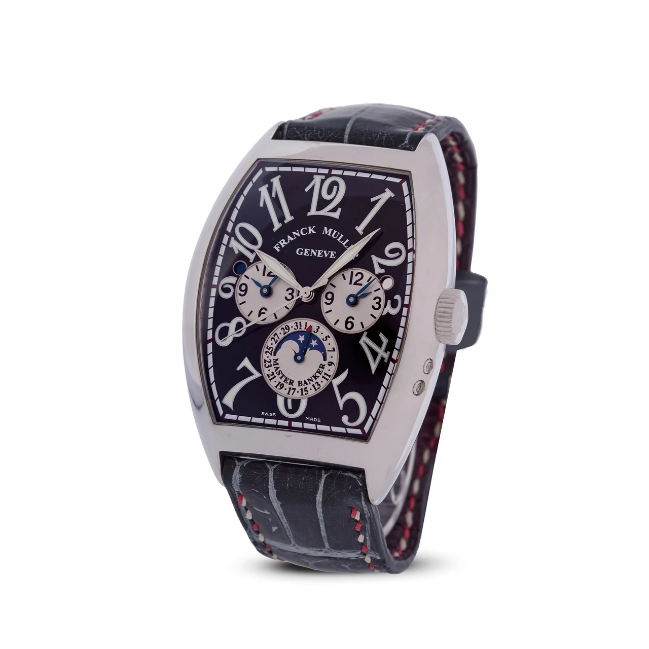Franck Muller FRANCK MULLER, REF. 8880MB L DT, MASTER BANKER, THREE-TIME ZONE, 18K WHITE GOLD kol saati