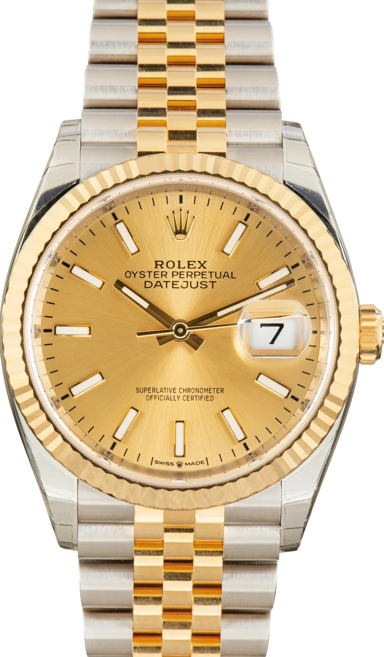 Rolex ROLEX, REF. 126233, DATEJUST, 18K YELLOW GOLD AND STEEL 36 mm kol saati