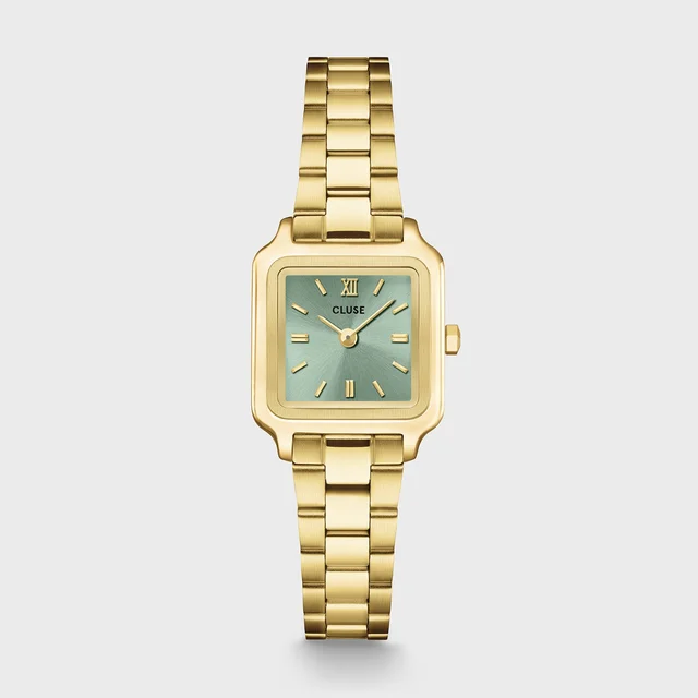 CLUSE Gracieuse Mini Watch Steel, Sage Green, Gold Colour CW15505 kol saati