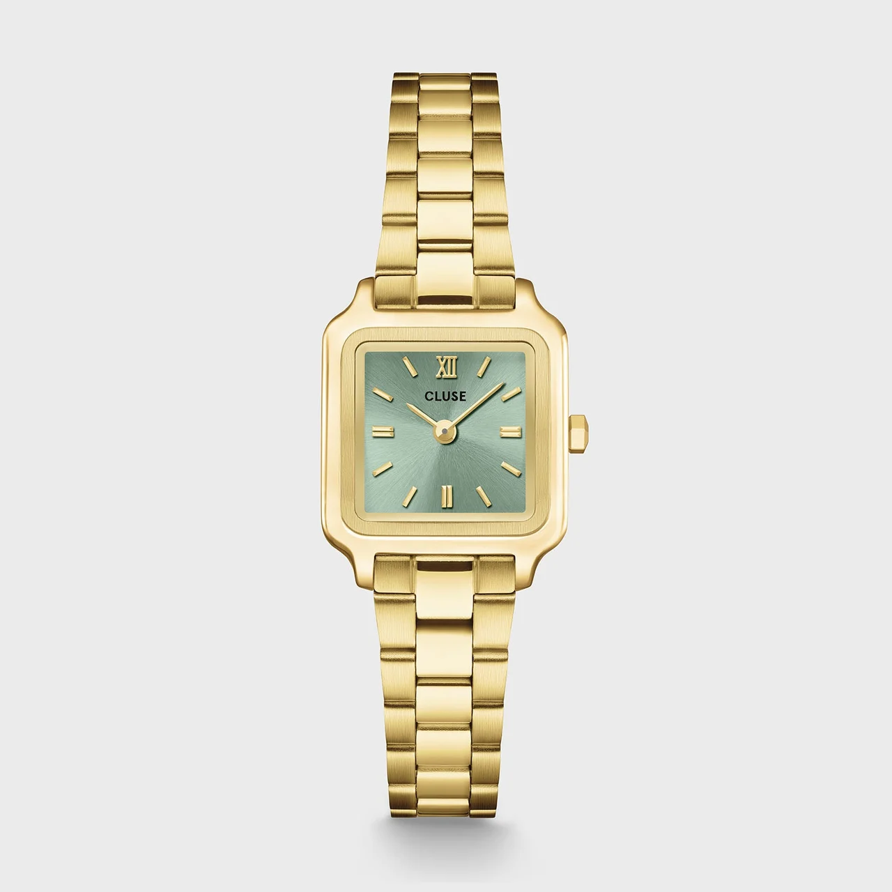 CLUSE Gracieuse Mini Watch Steel, Sage Green, Gold Colour CW15505 kol saati