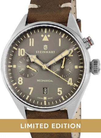 Steinhart Nav B - Monopusher 42 Grey - Ltd Ed 100pcs 108-1158/ST kol saati