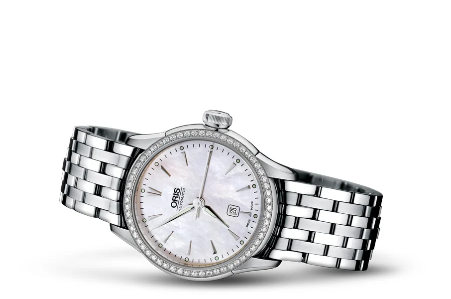 Oris Artelier Date Diamonds 01 561 7604 4956-07 8 16 73 31 mm kol saati