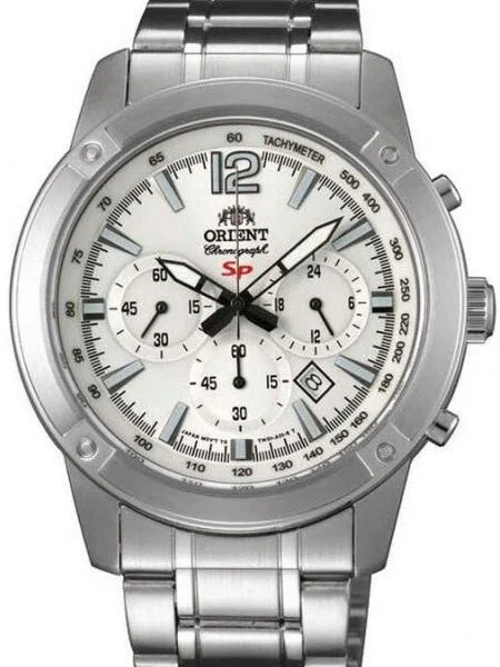 Orient Quartz Chronograph with 60-Minute Stopwatch and 24-Hr Sub-Dial #TW01005W kol saati