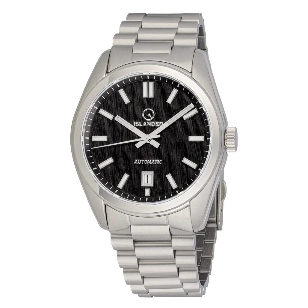 Islander Upper Brookville Automatic Dress Watch with Ink Black Dial #ISL-289 47.5 mm kol saati
