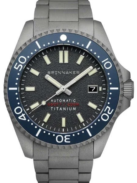 Spinnaker Tesei Titanium Automatic 200 Meter Dive Watch With Dark Grey Dial SP-5084-44 43 mm kol saati