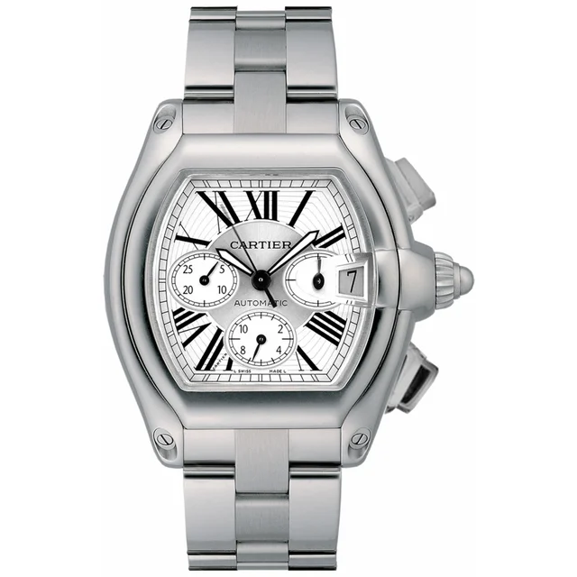 Cartier Roadster W62019X6 Silver Sunray-Effect Dial Stainles kol saati