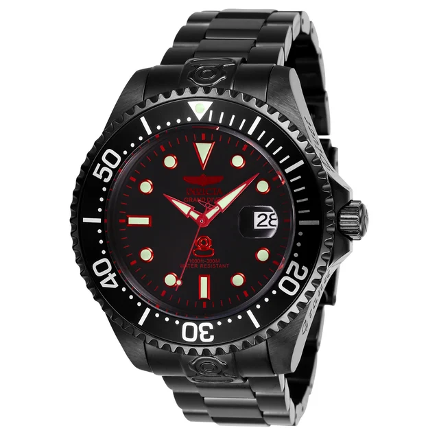 Invicta Grand Diver Navalia Automatic Watch - 47mm, Black (28685) kol saati