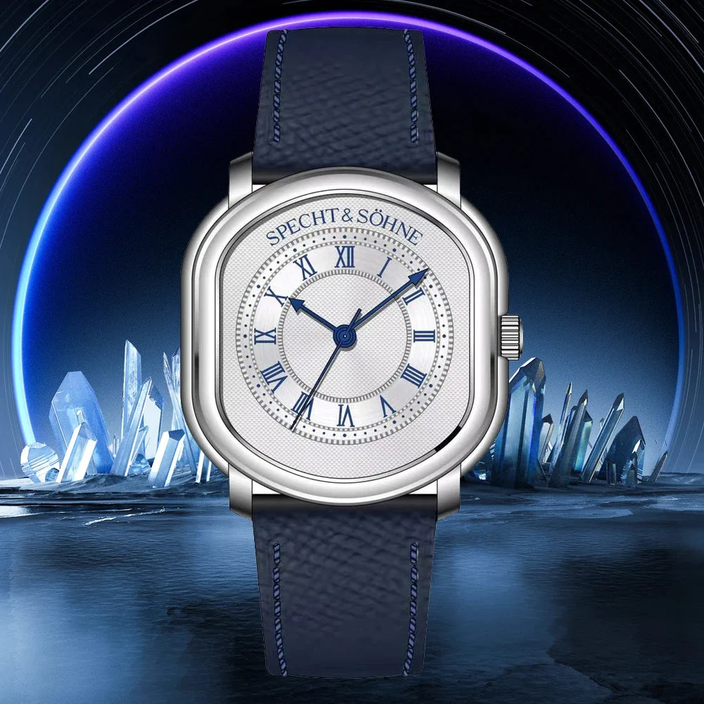 Tandorio Fashion Watch square Specht & Söhne 35MM Women Watches Top brand Luxury Vintage Japan VH31 Movt Sapphire Crystal Waterproof 1005009009402018-Blue 35 mm kol saati