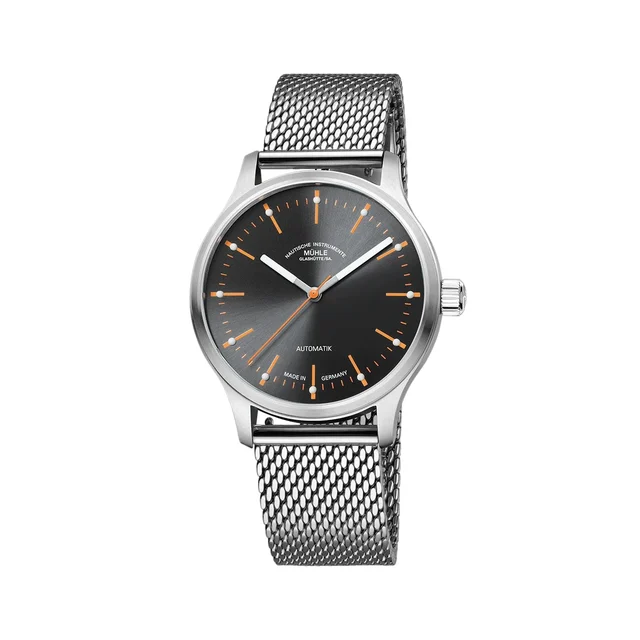 Muhle Glashutte Panova 40mm - Grey on Stainless Steel Milanaise Bracelet M1-40-75-MB-II ko