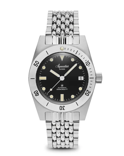 Aquastar Model 60 RE-EDITION komplettes Armband- und Strap-S kol saati