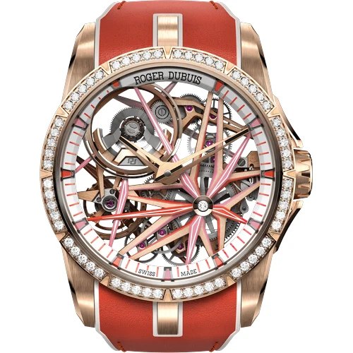 Roger Dubuis Excalibur Monobalancier Blacklight Pink Gold RDDBEX1137 kol saati