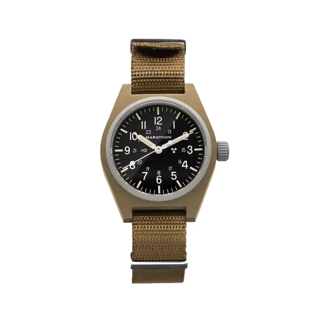 Marathon GPM Type II Field Desert Tan 34mm - Black on Nylon Strap WW194003DT-0003 kol saat