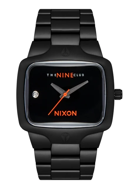 Nixon US The Nine Club Player - Black / Black A1403-004-00 kol saati