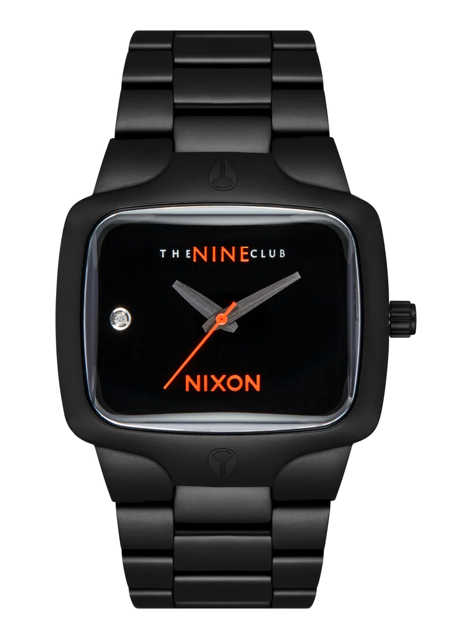 Nixon US The Nine Club Player - Black / Black A1403-004-00 kol saati
