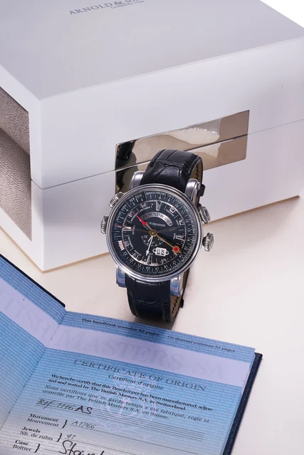 Arnold & Son Ref. 1H6AS.B05A.C79F, World Time, equation of time, mean solar time, date, mo