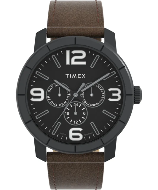 Timex Mod 44mm Leather Strap Watch TW2W72000 kol saati