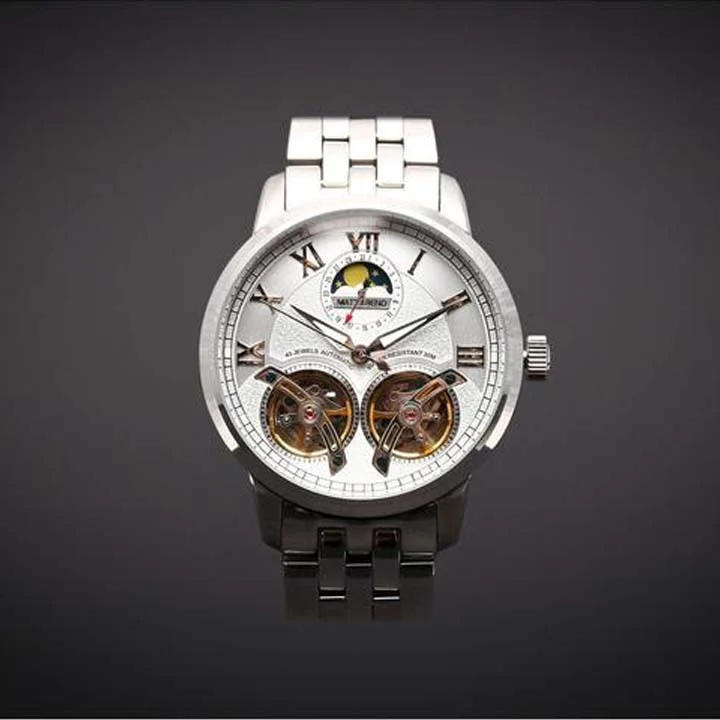 Matt Arend Heritage Dual Escapement Full Moon Silver Ma 769 Heritage Dual Escapement Full Moon Silver 46 mm kol saati