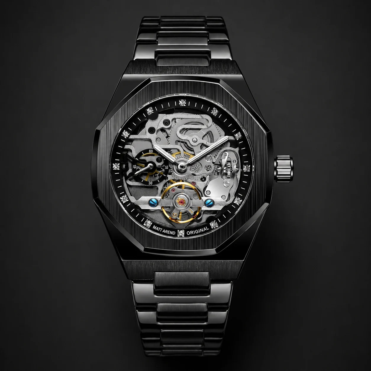 Matt Arend Dumont black MA 911 Dumont black 38 mm kol saati