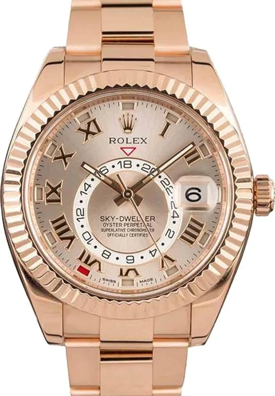 Rolex Sky-Dweller 326935 Everose Gold Watch 42 mm kol saati