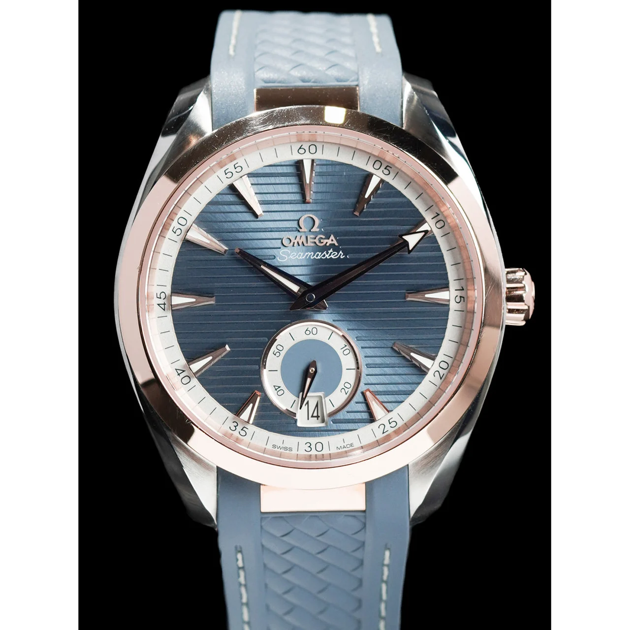 OMEGA Seamaster Aqua Terra 150M Small Seconds Steel Gold Blue Dial 41mm 210009N30574 41 mm kol saati