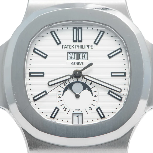 Patek Philippe PATEK PHILIPPE REF. 5726/1A, NAUTILUS, PIANO DIAL, ANNUAL CALENDAR, LIKE NE