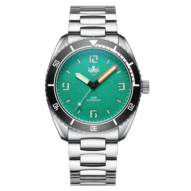 Phoibos Reef Master Dive Watch with Shamrock Green Dial #PY047A kol saati