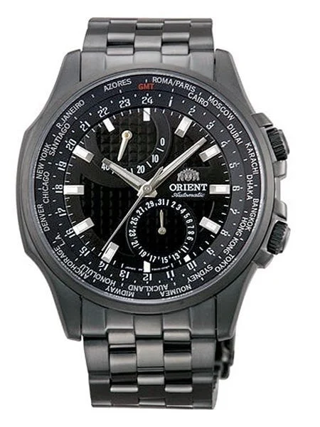 Orient Journeyman Black PVD Automatic World Time Watch with Sapphire Crystal #CFA05002B ko