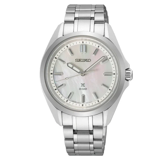 Seiko Prospex White Mother of Pearl Dive Watch #SUR605 kol saati