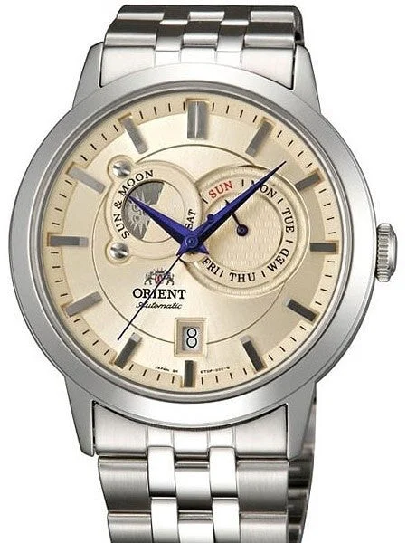 Orient SCRATCH AND DENT - Automatic Sun and Moon Watch with Sapphire Crystal #ET0P002W-SND 41.5 mm kol saati