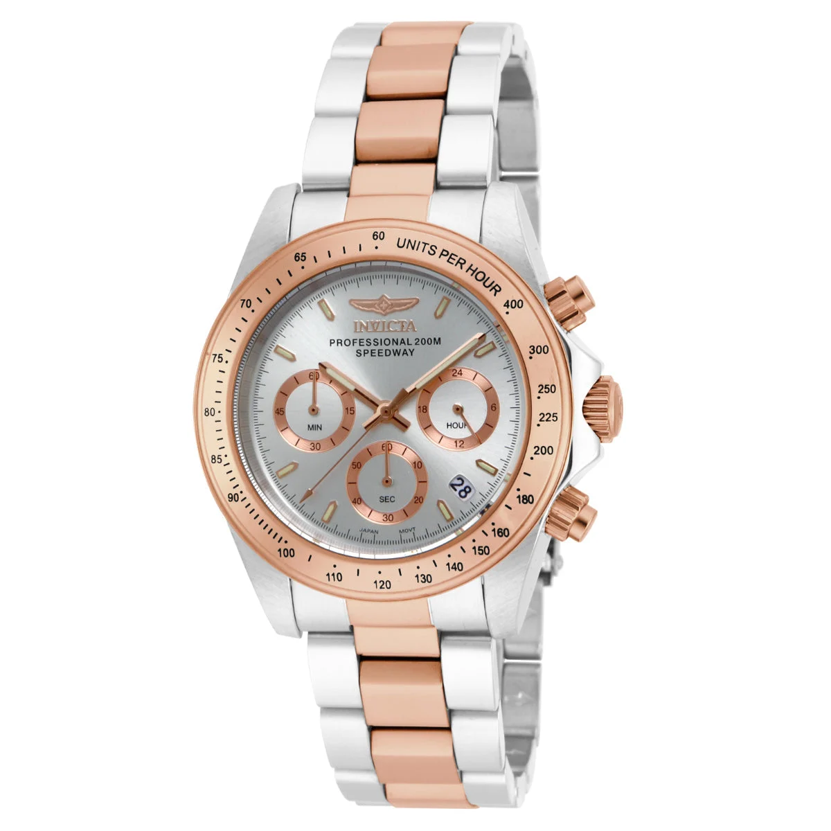 Invicta Speedway Torvane Watch - 39.5mm, Steel, Rose Gold (17030) 39.5 mm kol saati