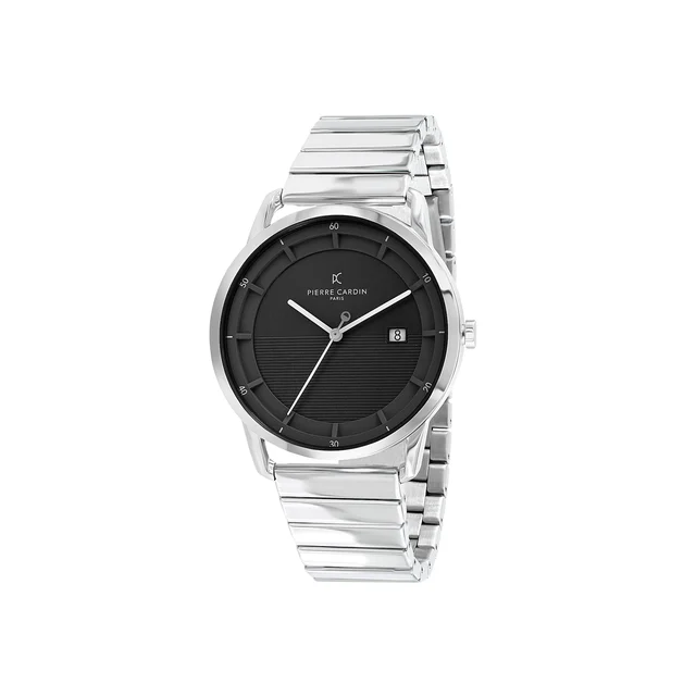 ST. GERMAIN Lines Watch with Black Dial, Silver Case and Metal Links Strap CLC.6006 kol sa