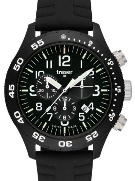 Traser Officer Pro Chronograph with Tritium Illumination and 12-Hour Totalizer #107101 kol