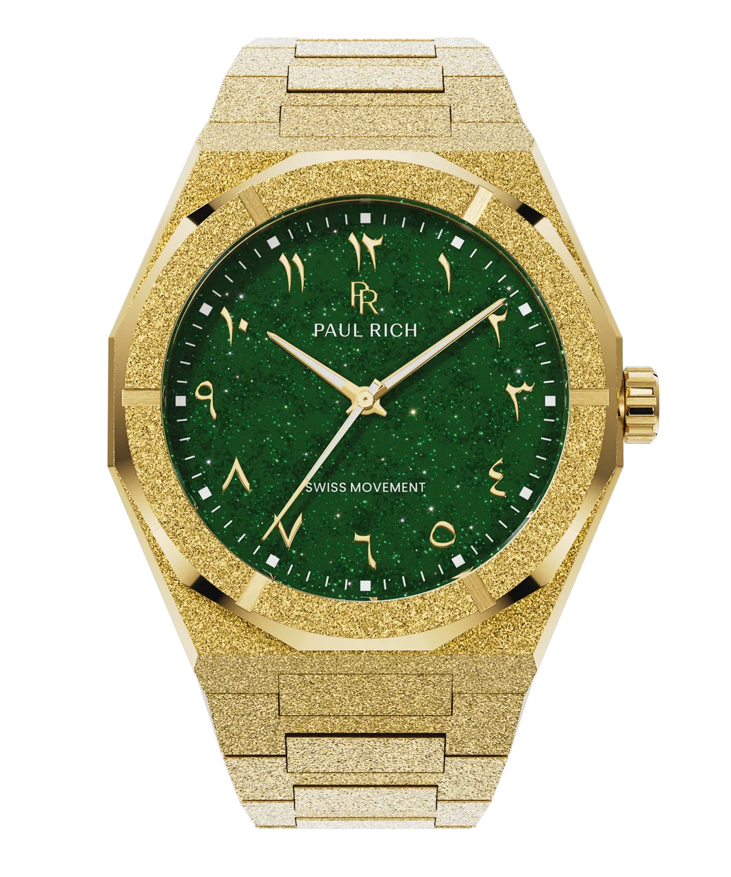 Paul Rich Frosted Star Dust II PR99II Arabic - Gold Green 43 mm kol saati