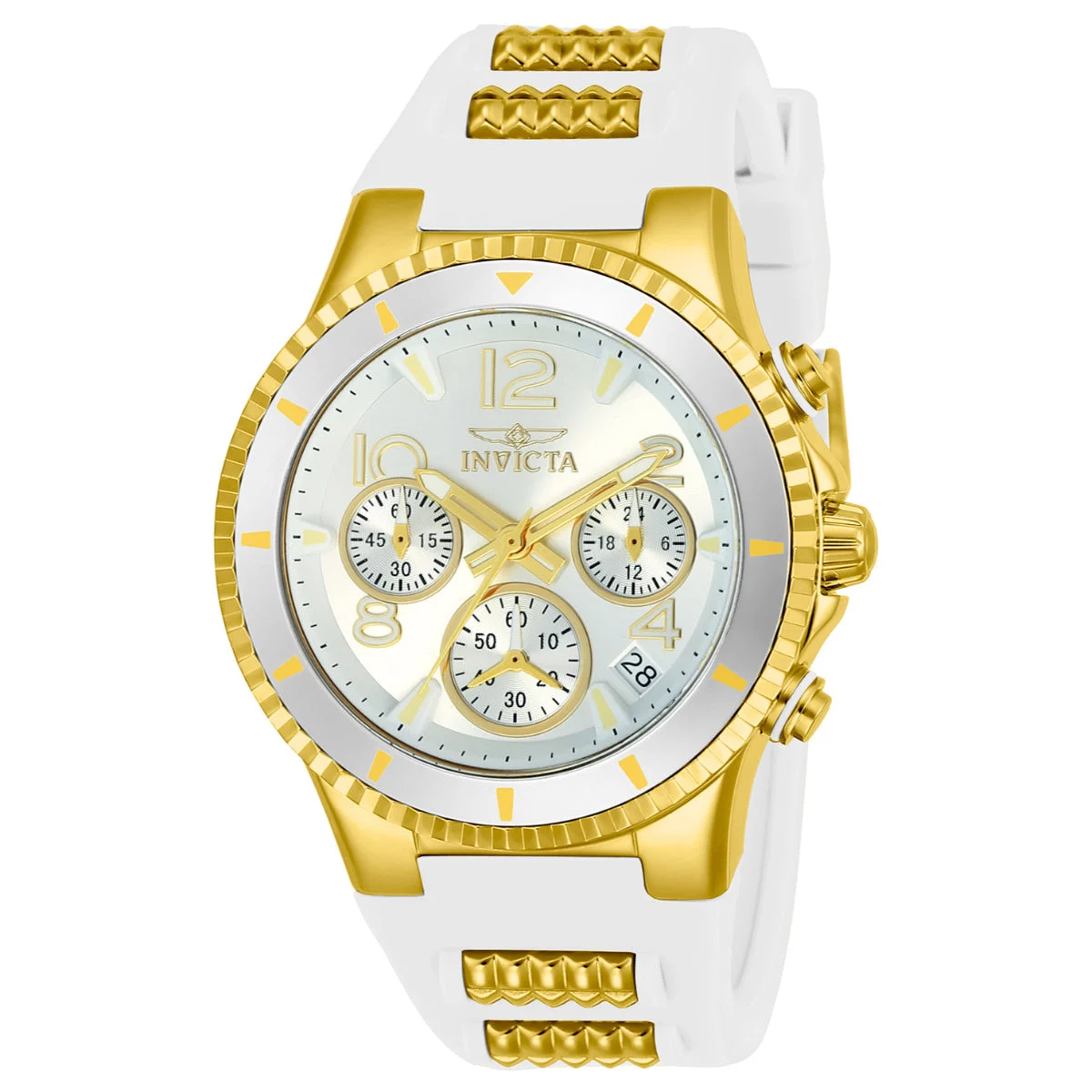 Invicta BLU Watch - 39mm, Gold, White (24187) 39 mm kol saati