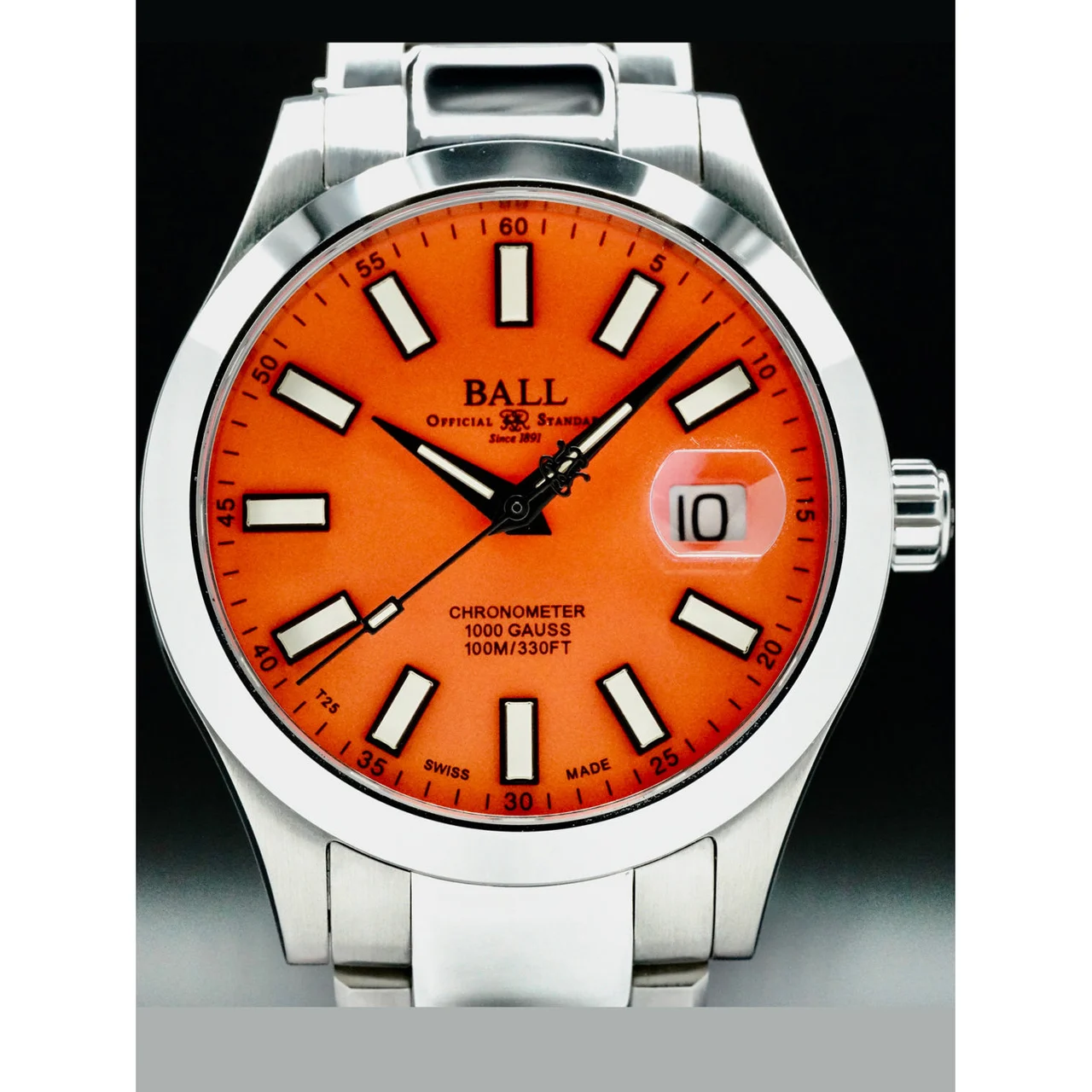 Ball Engineer III Marvelight Chronometer Orange Dial 210000067601 40 mm kol saati