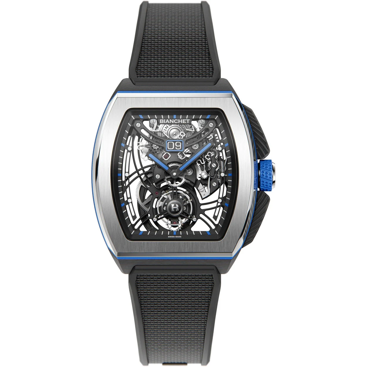 Bianchet Flying Tourbillon Grande Date B 1.618 Hybrid Blue HBBFTGD4 kol saati
