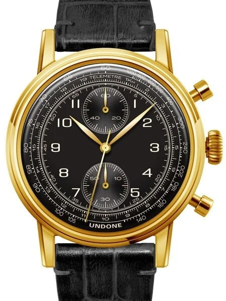 UNDONE Navi Two-Eye, MechaQuartz Chronograph with 60-Minute Stopwatch #Navi 40 mm kol saati