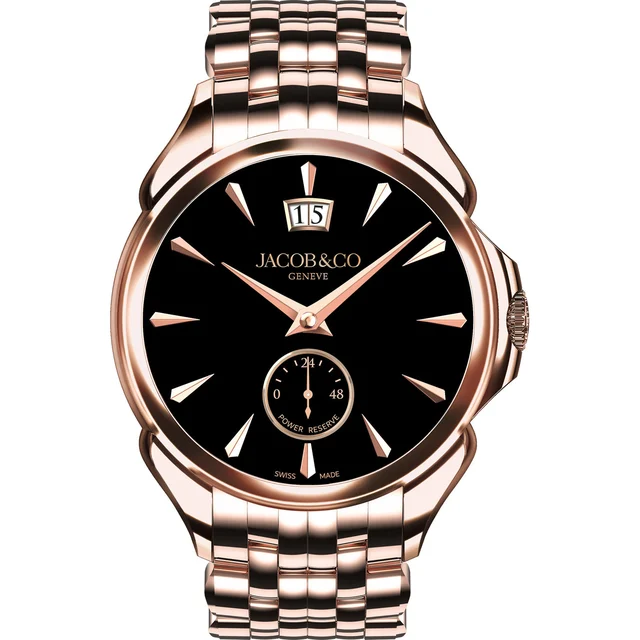 Jacob & Co. Jacob & Co. Palatial Classic Rose Gold Onyx Black on Bracelet PC400.40.AA.AC.A
