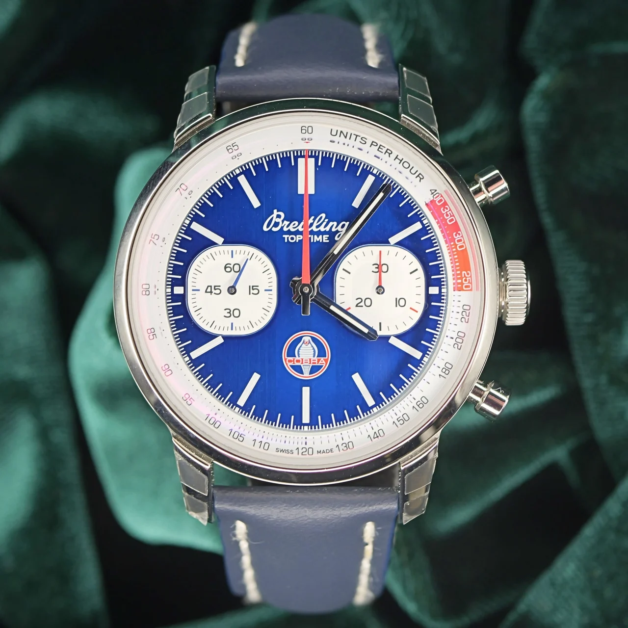 Breitling Top Time Shelby Cobra 41MM Blue Dial Stainless Ste 41 mm kol saati