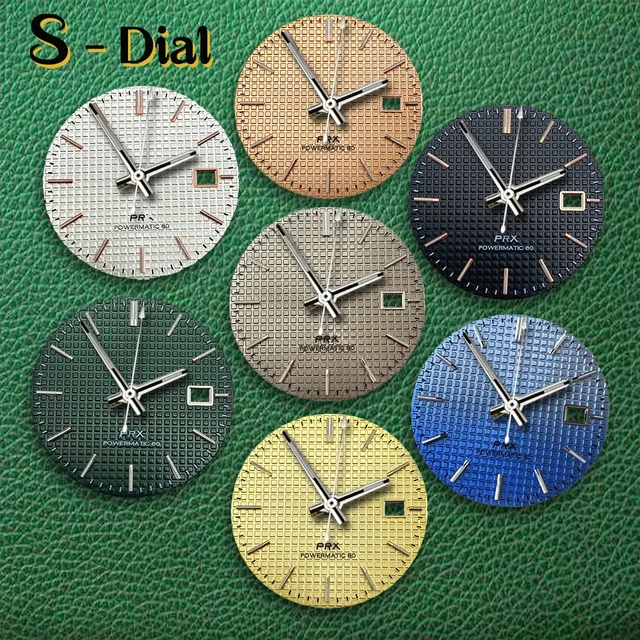 Tandorio watch dial PRX dial NH35 Oak dial Dial No Hands Green Luminous Suitable for NH35