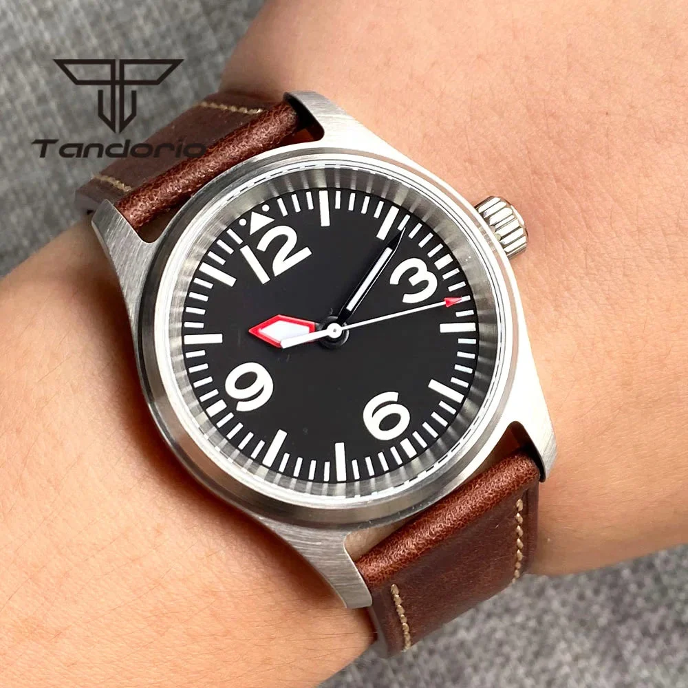 Tandorio Pilot Watch TD140B PT5000 NH35A Movement 20bar Sapphire 14:10#NO.4 dial-hand set 4;5:57000035#PT5000 movement 36 mm kol saati