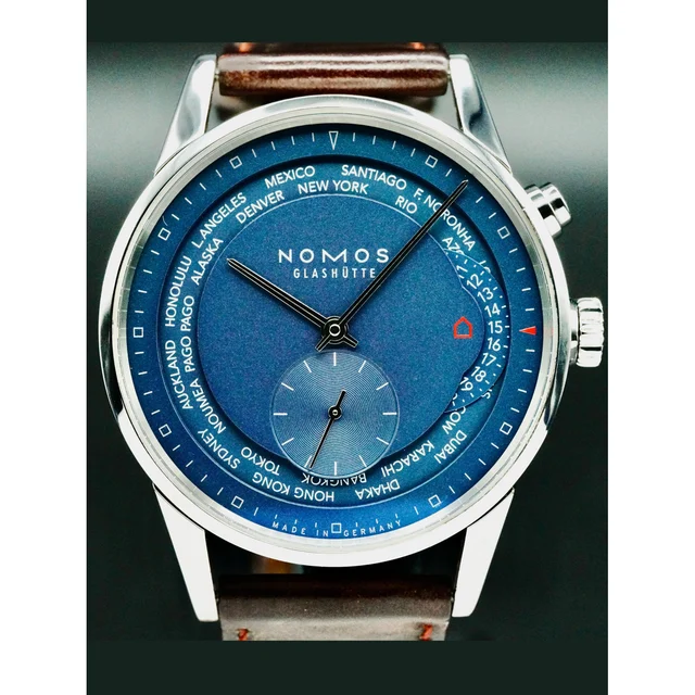 NOMOS Glashütte Blue Worldtimer 210000047962 kol saati