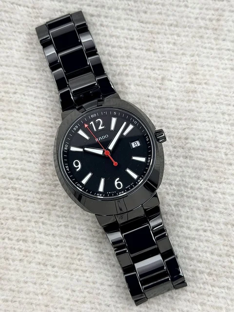 Rado D-Star Black Dial Ceramic 39 mm R15517152, de cuarzo. kol saati