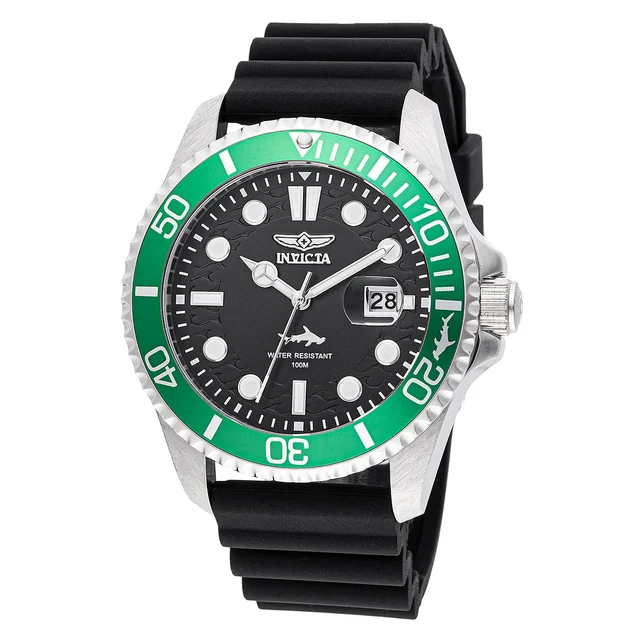 Invicta Pro Diver Quartz 3 Hand Black Dial Watch (ZG-47166) kol saati