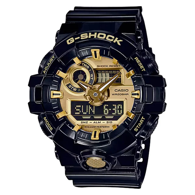 Casio G-Shock GA-700 Series in Black and Gold #GA710GB-1A kol saati
